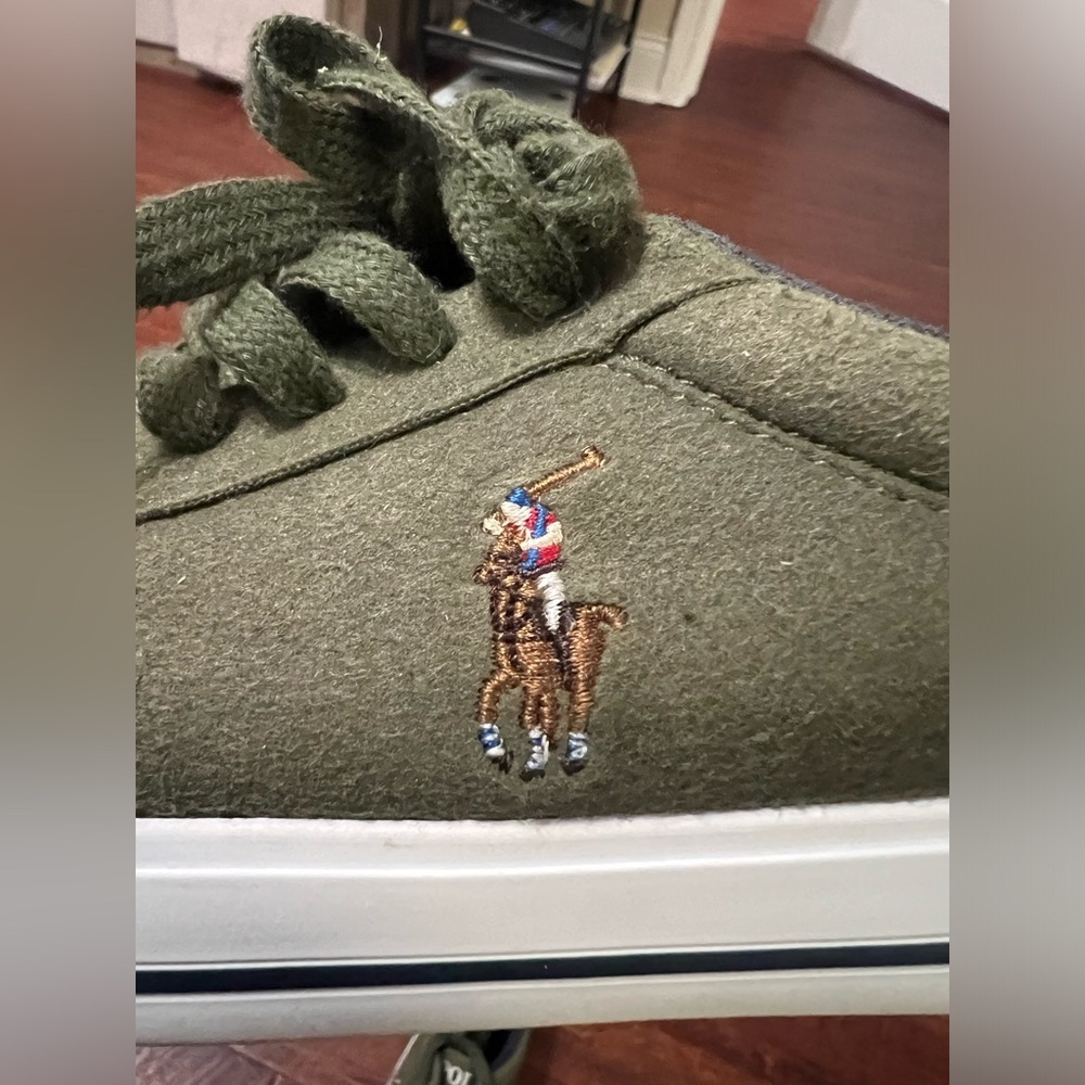 POLO RALPH LAUREN Big Boys Easten II Casual Sneakers from Finish Line Olive - Picture 2 of 8